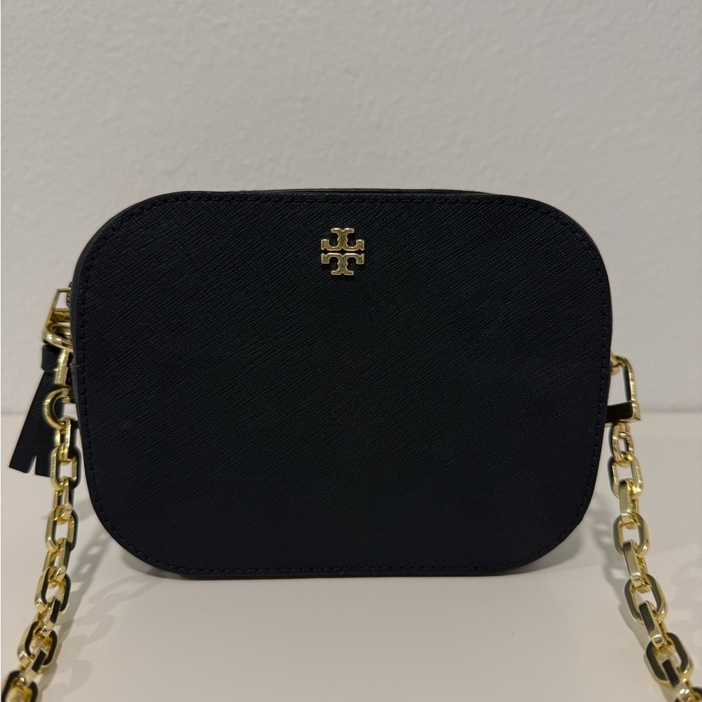 Tory Burch Round Robinson Crossbody Navy Bag - Picture 2 of 10